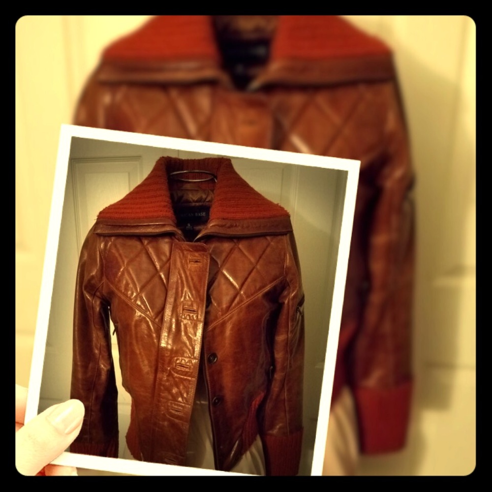 American Base Genuine Leather Jacket.